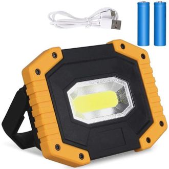 OEM Foco Led Recargable, 20w, Usb, 1200lm, Luz De Trabajo Led, Foco Para Obras De Construcci&oacute;n, L&aacute;mpara De Camping Cob, Resistente Al Agua, Port&aacute;til, Con 