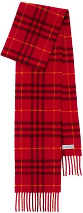 Burberry checked cashmere scarf - unisex - Cashmere - OS - Red