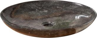 Wanda Collection Lavabo encimera redondo cuarto de ba&ntilde;o 45 cm negro