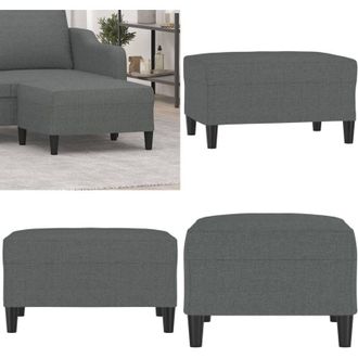 vidaXL Poggiapiedi Grigio Scuro 70x55x41 cm in Tessuto - Poggiapiedi moderni - Poggiapiedi per divano