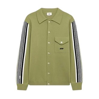 Autry Cardigans, male, Green, Size: M Viscose Knit Jacket