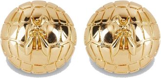 Patrizia Pepe Orecchini a sfera in metallo effetto coccodrillo - - Accessories - Donna - Giallo - ONE SIZE