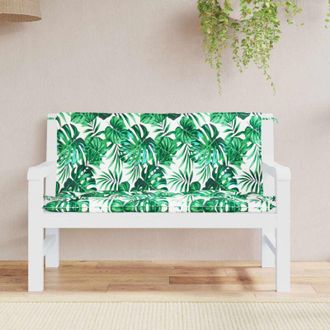 vidaXL Cuscini Panca Giardino 2 pz a Foglie 120x50x7 cm Tessuto Oxford - Vidaxl