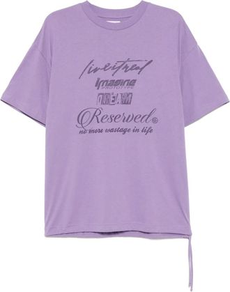 Izzue graphic T-shirt - women - Cotton - M - Purple