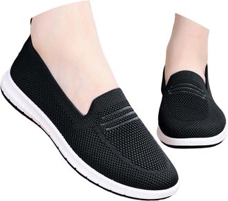 Generic Low Shoes Womens Knitted Shoes Classic Trainers Breathable Leisure Shoes Sport Wide Feet Trainers Slip On Sports Shoes Dirndl Shoes Traditional Shoes 