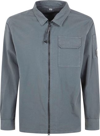 C.P. Company C. P. COMPANY Organic Gabardine Zipped Lens Overshirt