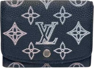 Louis Vuitton Pre-owned Wallets, male, Black, Size: ONE SIZE Pre-owned Monogram Mahina Card Holder