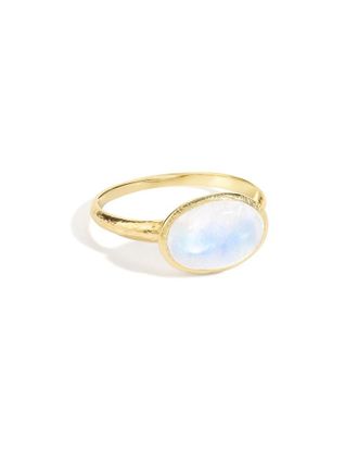 Tiramisu 14K Over Silver 3.30 ct. tw. Moonstone Solitaire Ring