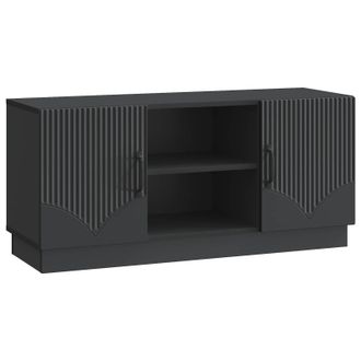 vidaXL Mueble De Tv Negro 102 X 34,5 X 47 Cm Madera De Ingenier&iacute;a Vidaxl