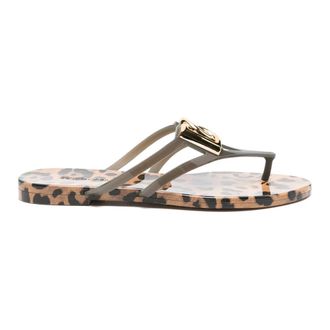 Dolce & Gabbana Flip Flops, female, Brown, Size: 10 US DG Logo Thong Sandals