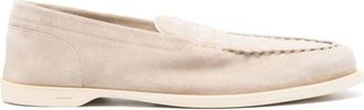 John Lobb Neutrale Suede Pace Schoenen - Heren - Loafers - Beige - 42 1/2 EU - Schoenen