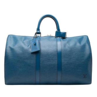Louis Vuitton Pre-owned Weekend Bags, female, Blue, Size: ONE SIZE Pre-owned Keepall 45