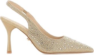 Twentyfourhaitch 90mm Eindhoven pumps - women - Rubber/Calf Leather/Fabric - 37 - Gold