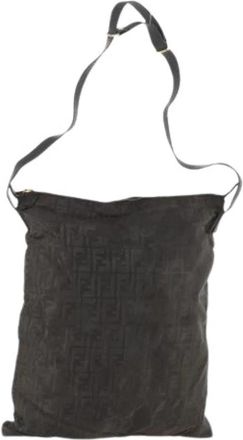 Fendi Pre-owned Zucca Canvas Schoudertas - Dames - Vintage Schoudertas - Zwart - ONE Size - Leer - Vintage