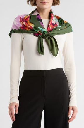 Vince Camuto Moody Botanical Scarf in Olive Multi at Nordstrom Rack