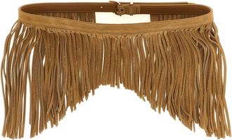 Pinko Con Frange Belt - Camel