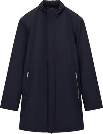 A|X Armani Exchange Stijlvolle heren trenchcoat - Heren - Parka Jassen - Blauw - L - Polyester - Jassen