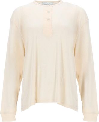 STUDIO NICHOLSON Rutas Henley Smooth Viscose Long-Sleeve T-Shirt