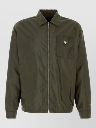 Prada renylon shirt chest pocket collared neck