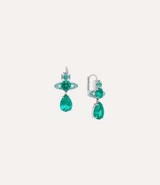 Vivienne Westwood Ismene Drop Earrings Platinum-turquoise-cz Platinum-turquoise-cz Women