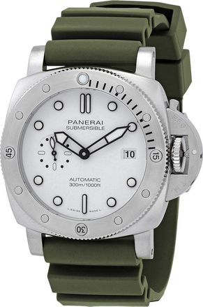 Officine Panerai Pre-owned Panerai Submersible QuarantaQuattro Automatic White Dial Mens Watch PAM01226