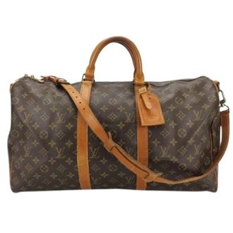 Louis Vuitton Vintage Weekend Bags, unisex, Brown, ONE SIZE, Pre-owned Canvas Weekend Bag