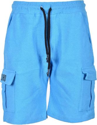 Takeshy Kurosawa Light Blue Cotton Cargo Shorts