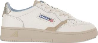 Autry Medalist geperforeerde suède sneakers - Beige