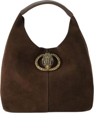 Kurt Geiger Chelsea Small Slouch Hobo - Dames - Schoudertassen - Bruin - ONE Size - Su&egrave;de - Tassen