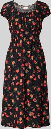 Apricot Midikleid aus Viskose mit Karree-Ausschnitt in Black, Gr&ouml;&szlig;e XXL