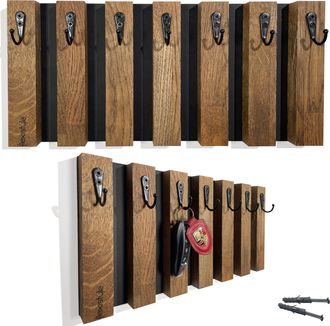 OEM Perchero De Madera Lamele De 40 Cm, Marr&oacute;n