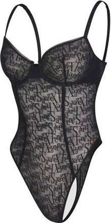 Savage x Fenty Signature Script Underwire Teddy in Black Caviar at Nordstrom Rack, Size Small