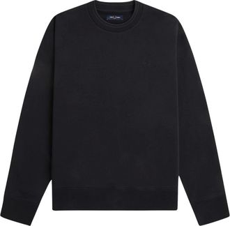 Fred Perry Felpa Oversized con Dettagli a Contrasto - - Sweatshirts & Hoodies - Uomo - Nero - M