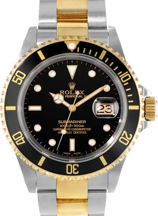 Rolex Pre-owned Rolex Submariner Date Automatic Chronometer Black Dial Mens Watch 16613 BKSO