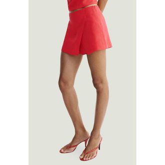Mango Wrap Miniskirt in Red at Nordstrom, Size 10