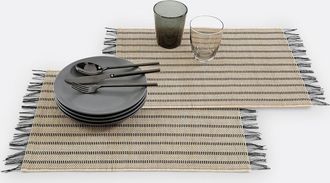 La Redoute Interieurs Set van 4 tafelset met franjes, TYPHIA