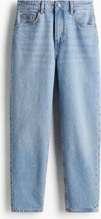 H&M Mom Slim Fit High Waist Ankle Jeans - Blue