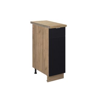 Vicco Armario De Farmacia Fame-line, Rayas Negras, 30 Cm, Et Roble, Vicco