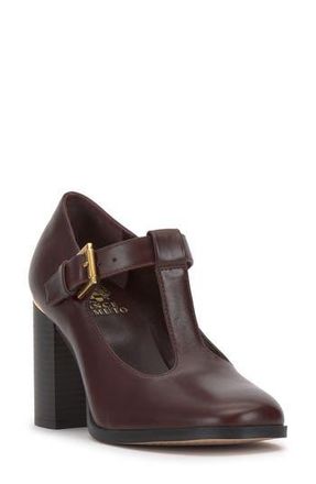 Vince Camuto Micha T-Strap Pump in Rich Mahogan at Nordstrom Rack, Size 11