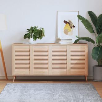 vidaXL Puertas De Armario De Lamas 4 Uds Madera De Pino 61,5x39,4 Cm Vidaxl