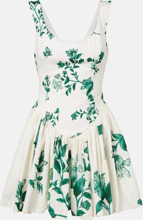 Agua Bendita Pluma floral cotton minidress