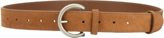 Generic Womens Leather Suede Belt Ladies Trendy Casual Silver Buckle Belt Wide Suede Waistband for Dress Jeans Coat (Camel)