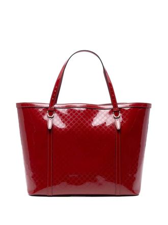 Gucci 2016-2025 Patent Microguccissima Nice tote bag - women - Patent Leather - One Size - Red