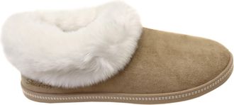 Skechers Womens Cozy Campfire Winter Nights Slippers, Sand Microfiber/Faux Fur, 6 UK