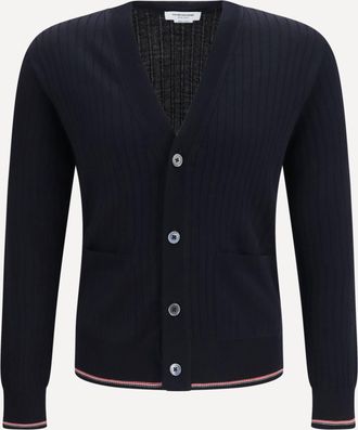 Thom Browne Ribbed merino wool Cardigan Male 4