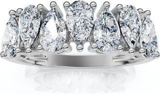 Pompeii3 1 1/5Ct Pear Shape Diamond Wedding Anniversary Ring 14k Gold Lab Grown EF/VS