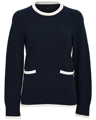 Chanel Cc Knitted Button-Embellished Sweater, Size Fr 34 (Authentic Pre-Loved)