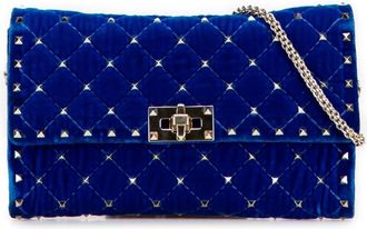 Valentino Pre-owned Cross Body Bags, female, Blue, Size: ONE SIZE Pre-owned Quilted Shoulder Bag