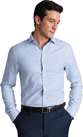 CHARLES TYRWHITT Non-Iron Twill Cutaway Collar Shirt in Ice Blue at Nordstrom, Size 15.5 - 35