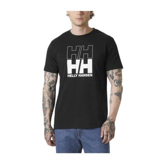 Helly Hansen Tops, Heren, Zwart, L, Katoen, T-Shirt